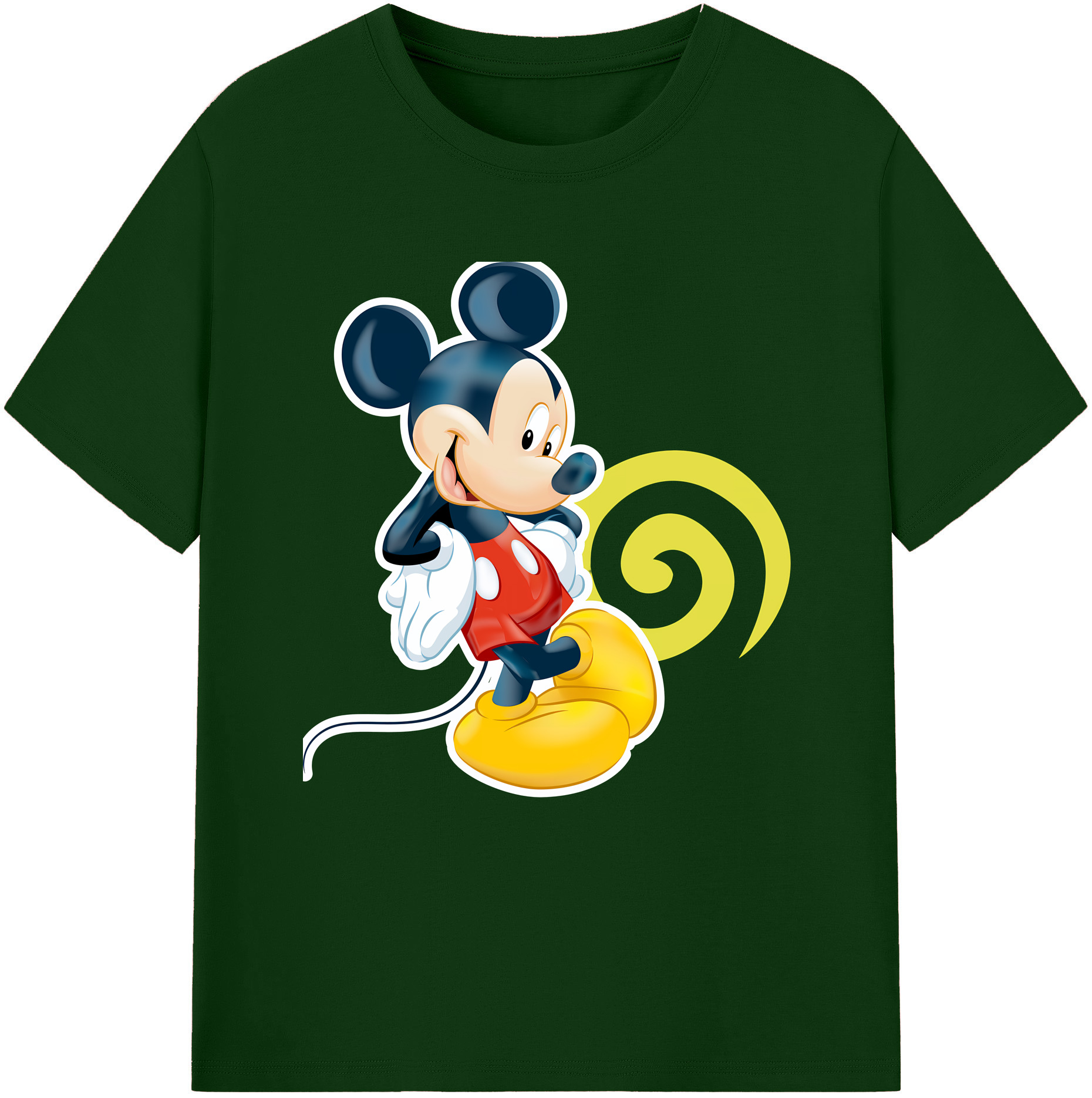 （画像用） ミッキーマウス Mickey Mouse 綿100％半袖Tシャツ（フロントプリント）